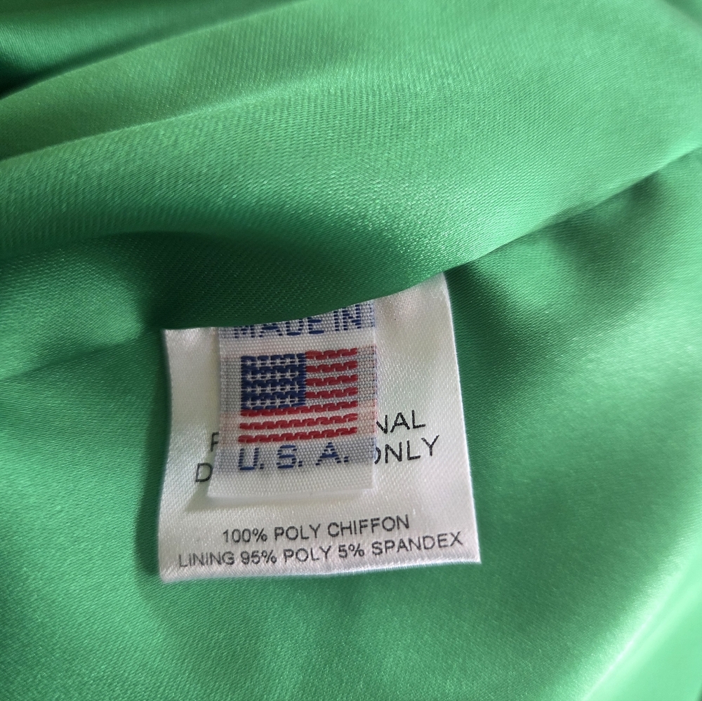 Lady Splendor Chiffon Dream Dress Emerald Green 2X NWT - Picture 12 of 13